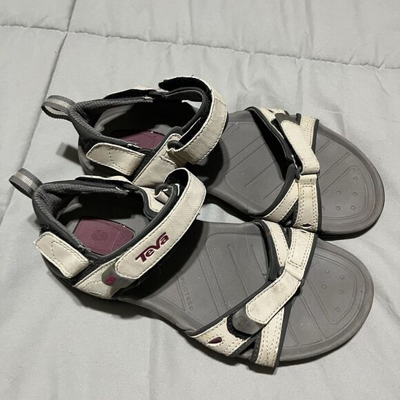 Teva Numa Womens Sports Sandals Size 7 Anatomic Footbed Smoc Pad Gray 4293 - Picture 2 of 9